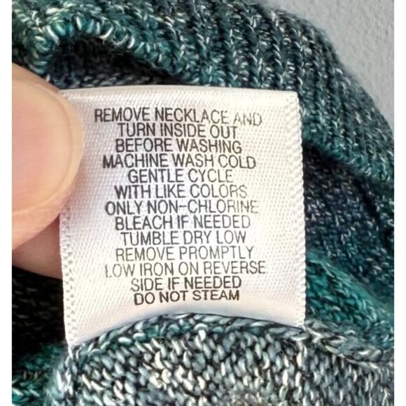 Studio Works Womens Blue/Green Layered Collar Sweater 3X Casual Preppy - Picture 11 of 11